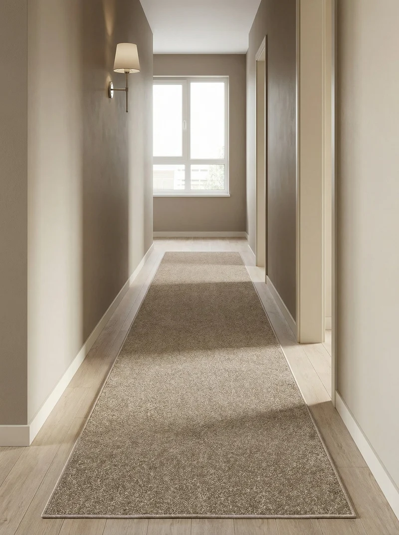 Tapis de Couloir Uni Beige - Ravello