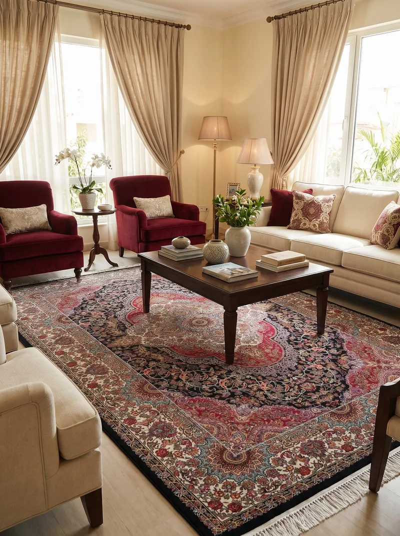 Tapis Persan Bleu Marine - Isfahan N°08