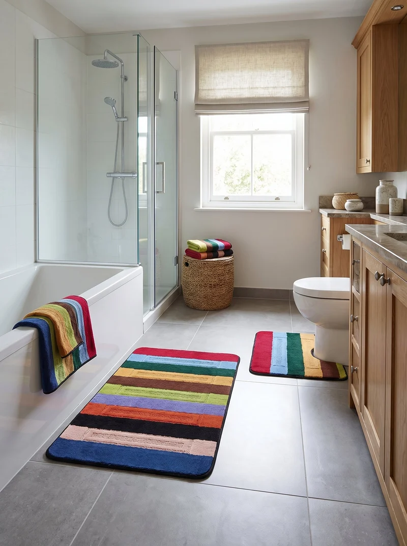 Kit Tapis de Bain Multicolore - Cordova