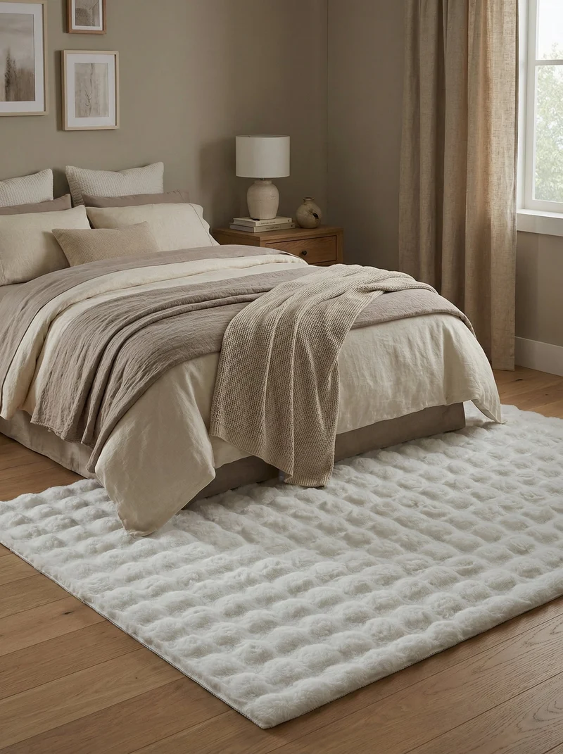 Tapis Shaggy Blanc - Prismo