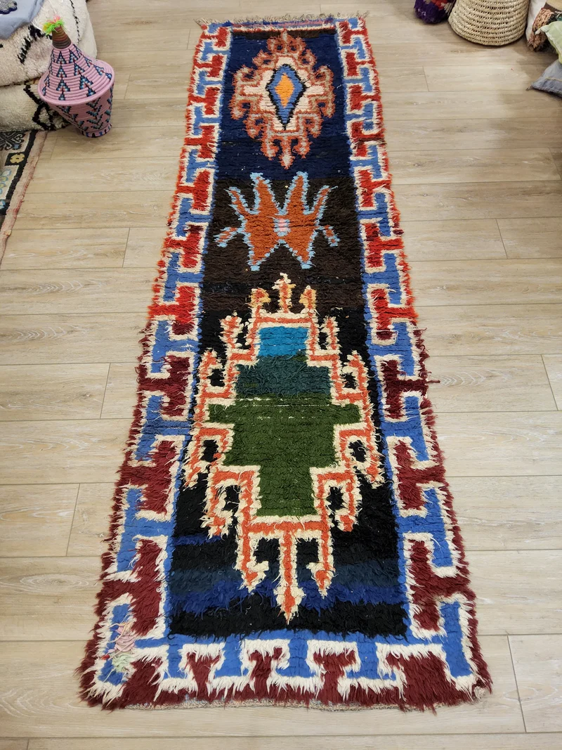 Tapis berbère - Boucherouite 2.70m x 0.75m