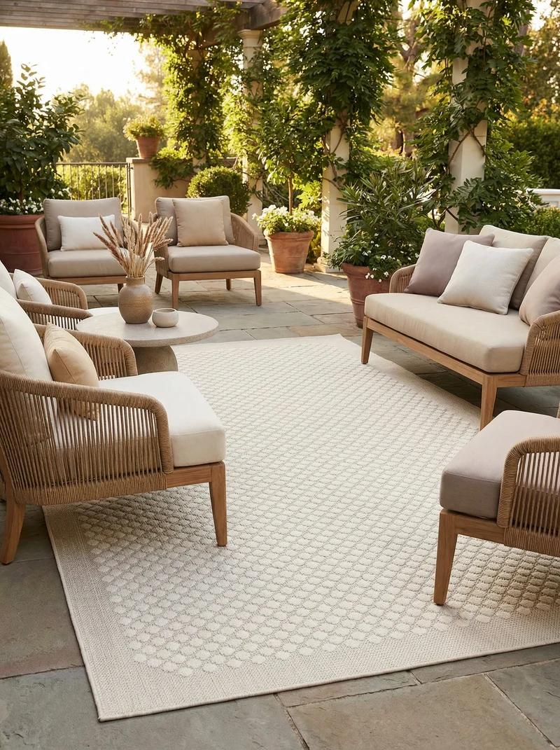 Tapis Extérieur Beige Clair - Hexis