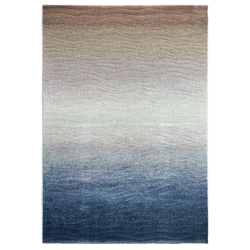 Tapis bleu Waves