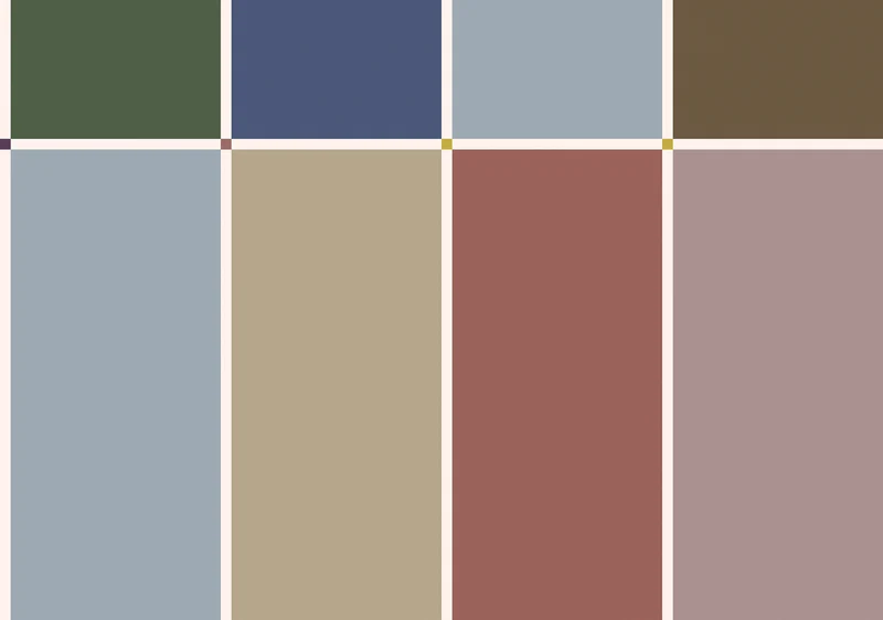 Papier peint multicolore Interstice