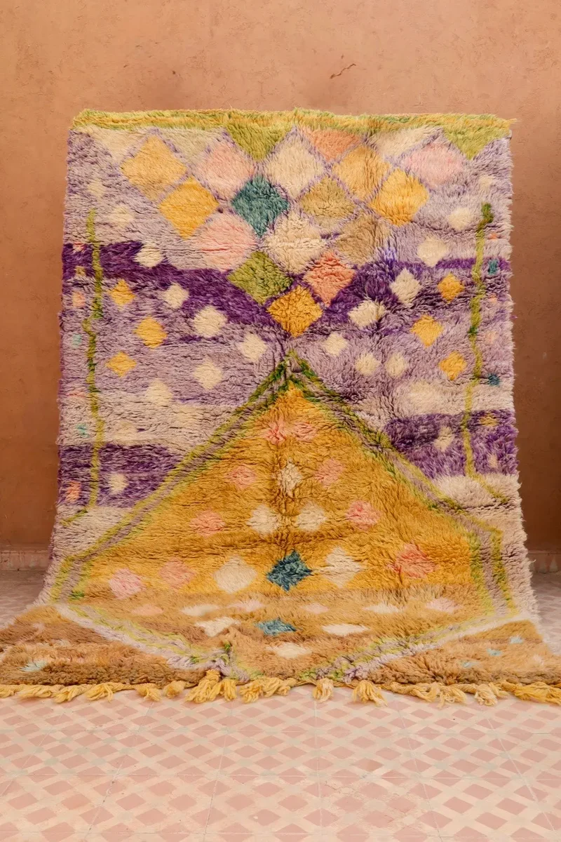 Tapis Berbère Coloré Béni Ouarain Qualité Supérieure - 259 x 176 cm
