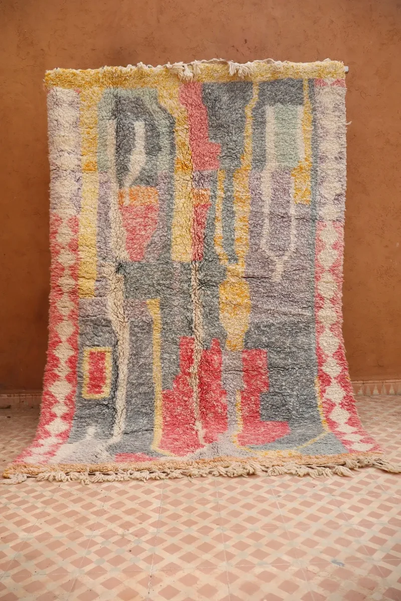 Tapis Berbère Coloré Béni Ouarain Qualité Supérieure - 247 x 163