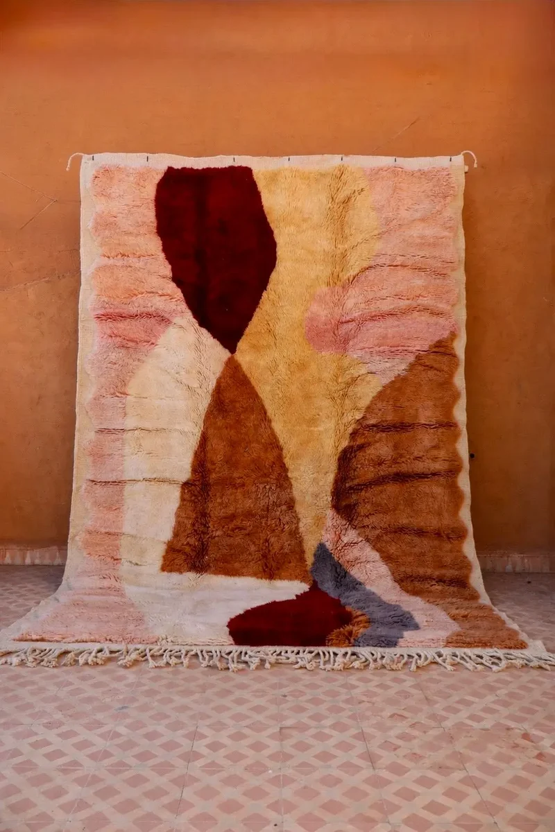 Tapis Berbère Mrirt Coloré Contemporain - 270 x 170 cm