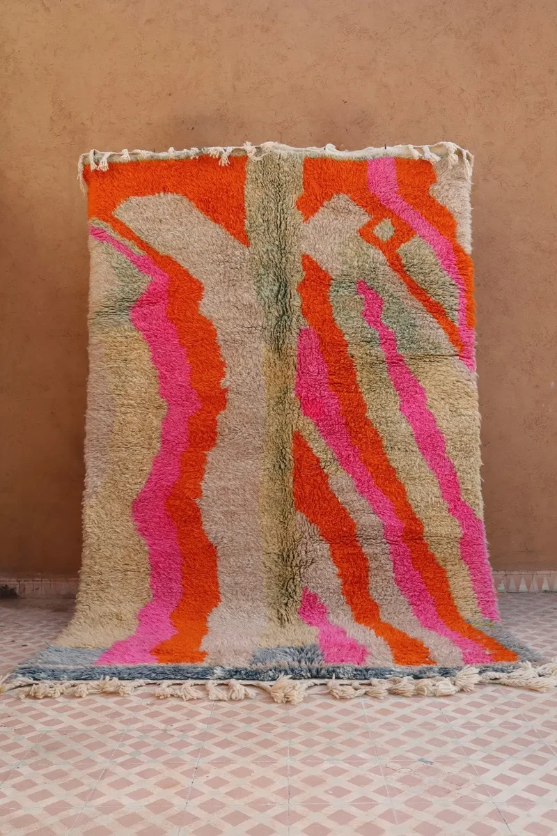 Tapis Berbère Coloré Béni Ouarain Qualité Supérieure - 260 x 162 cm