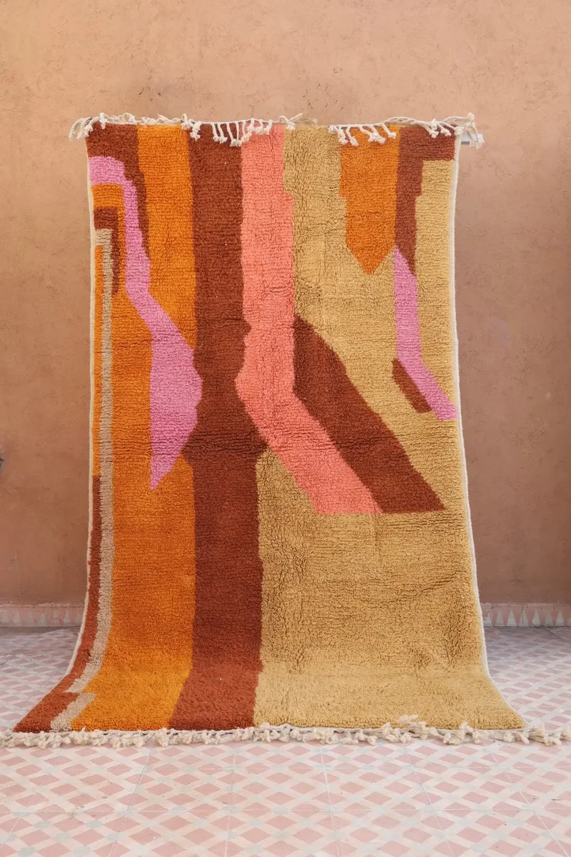 Tapis Berbère Azilal Contemporain Qualité Supérieure - 245 x 132 cm