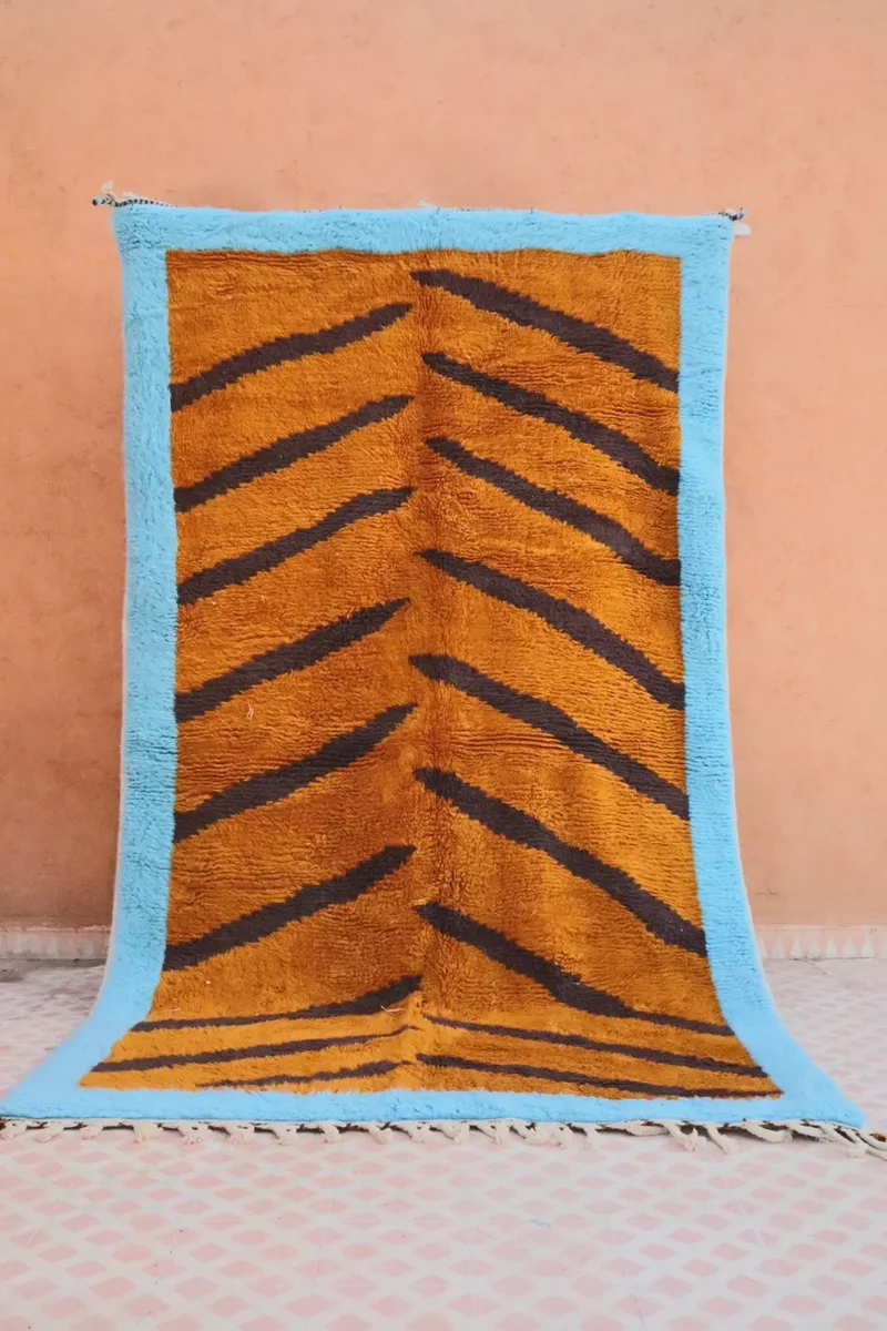 Tapis Berbère coloré « Funky Tiger » - Les dessins de Néda - 284 x 155 cm