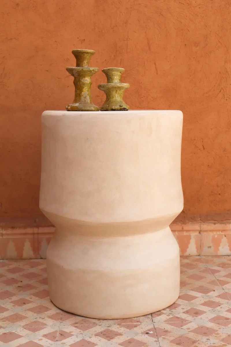 Table d’Appoint Chevet en Tadelakt - « MONOLITHE »