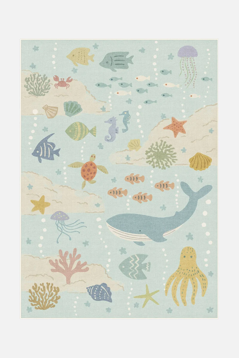 Tapis Monde Aquatique Multicolore