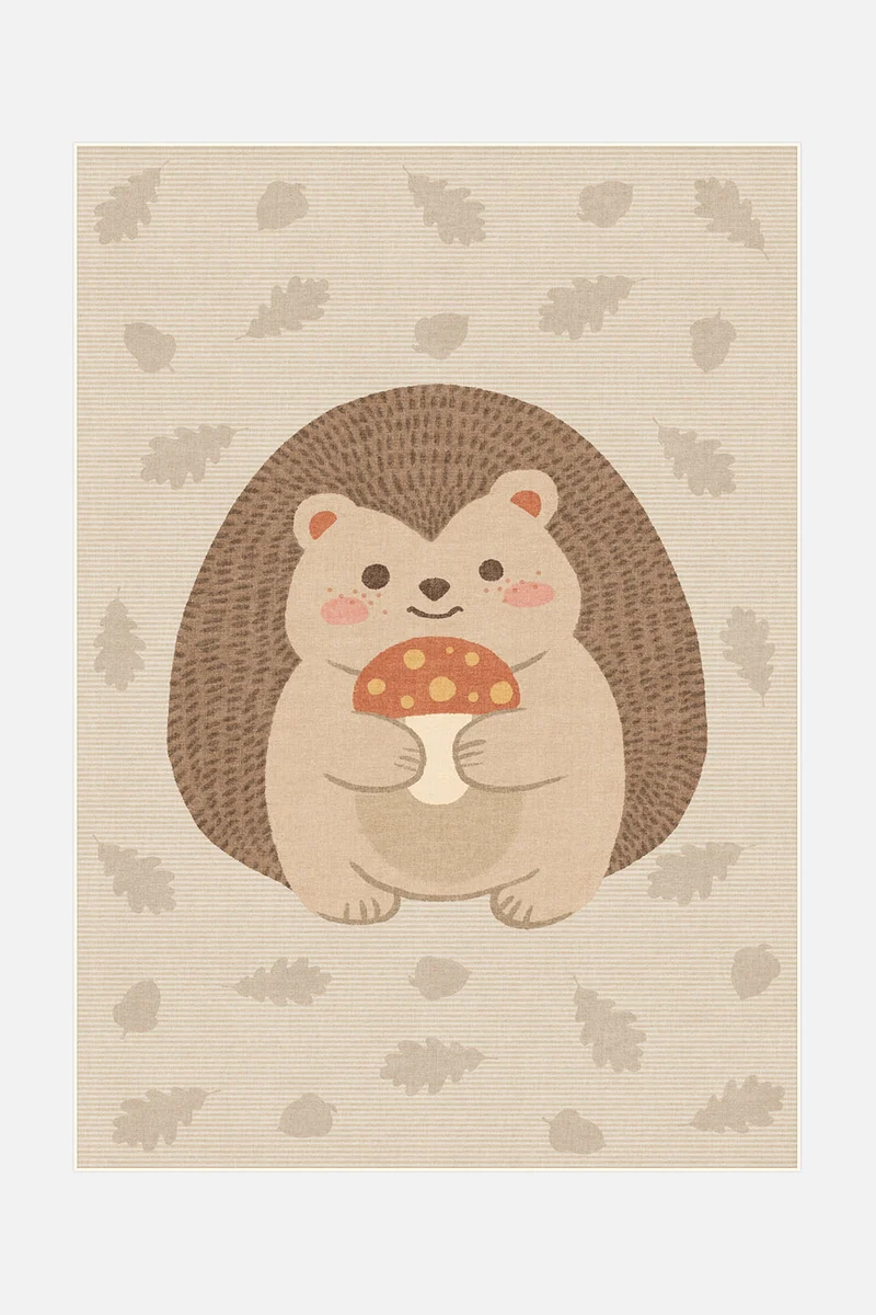 Tapis Hérisson des Bois Beige