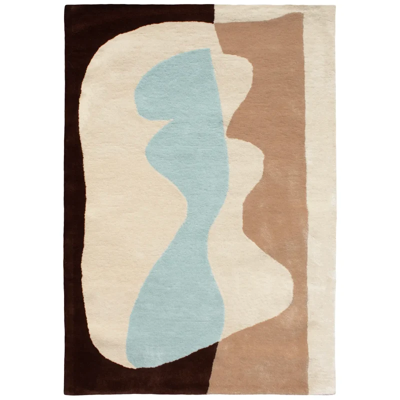 Tapis en laine Narcisse bleu ciel