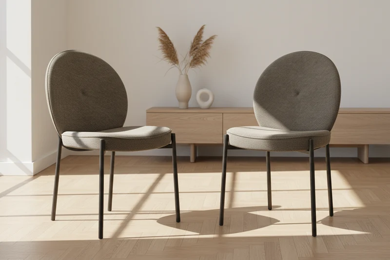 Lot de 2 chaises pieds métal - Cardiff Akante