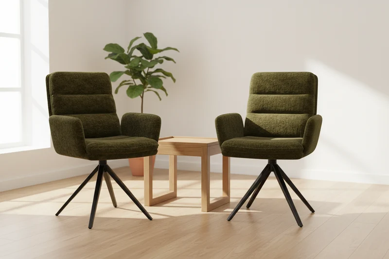 Lot de 2 fauteuils pivotant - Helsinki Akante