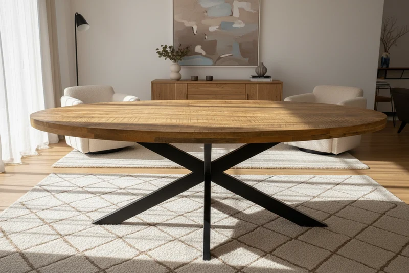 Table ovale en bois massif – Alexan