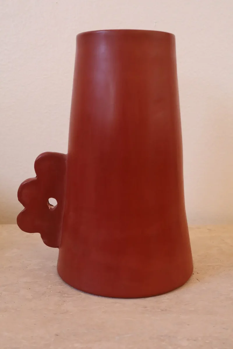 Vase Abstrait en Céramique Fait-Main Fleurs Terracotta Matte - DAISY ©