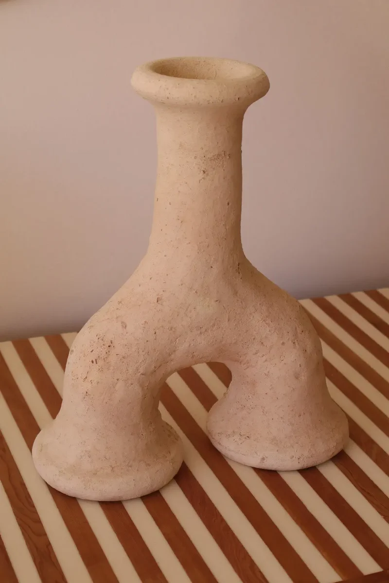 Vase Sculptural en Tamegroute Brute Wabi-Sabi