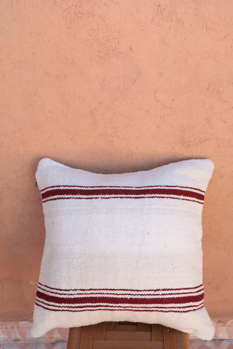 Coussin en Laine Rayé ELA - Bordeaux