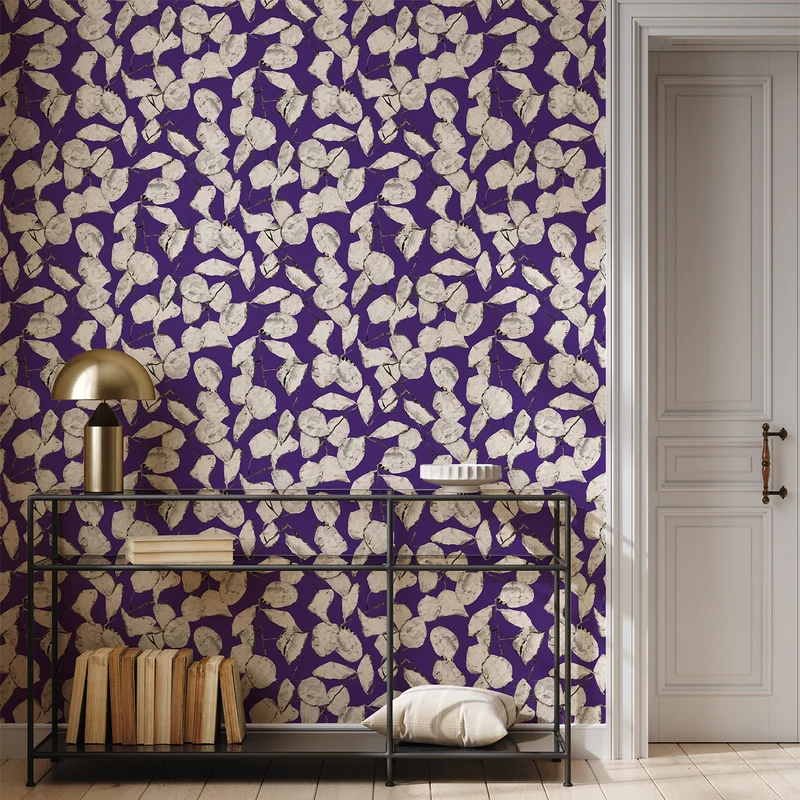 Papier peint violet Monnaie de Pape