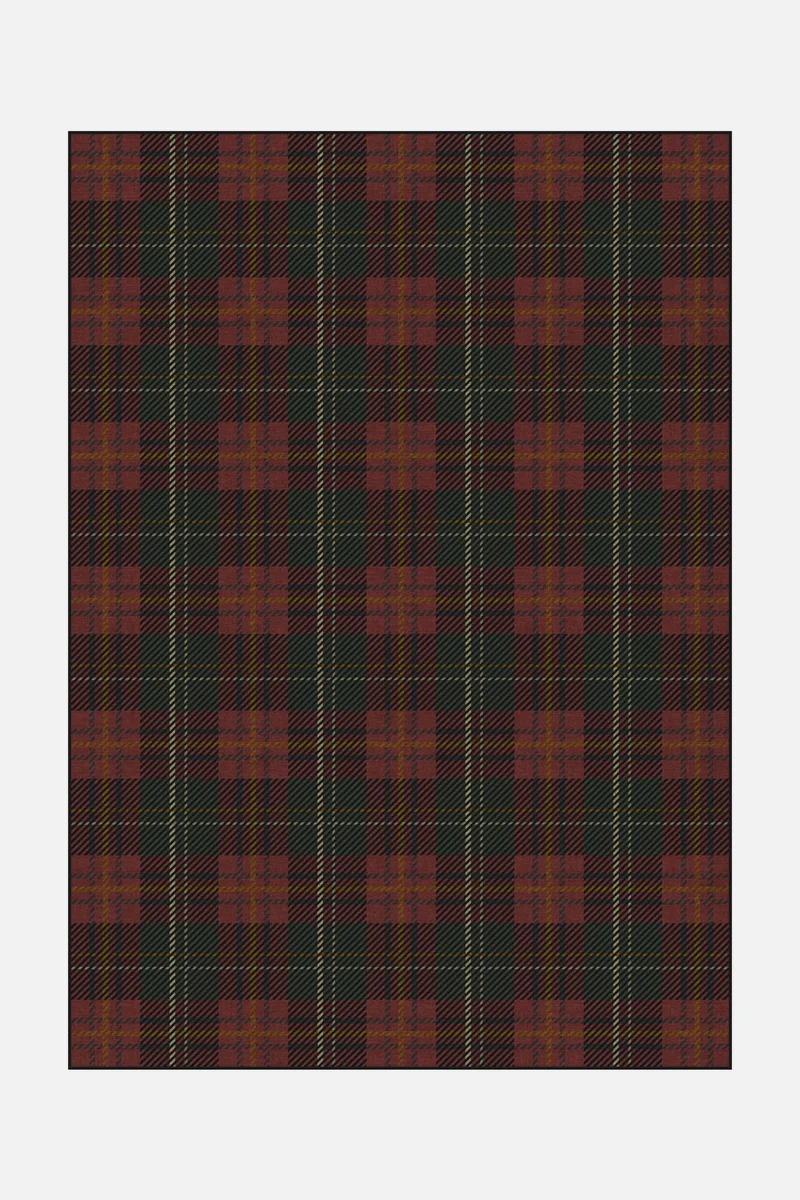 Tapis Tartan Rouge Carmin