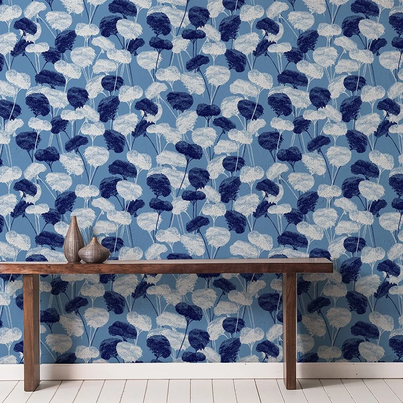 Papier peint bleu Parafleur