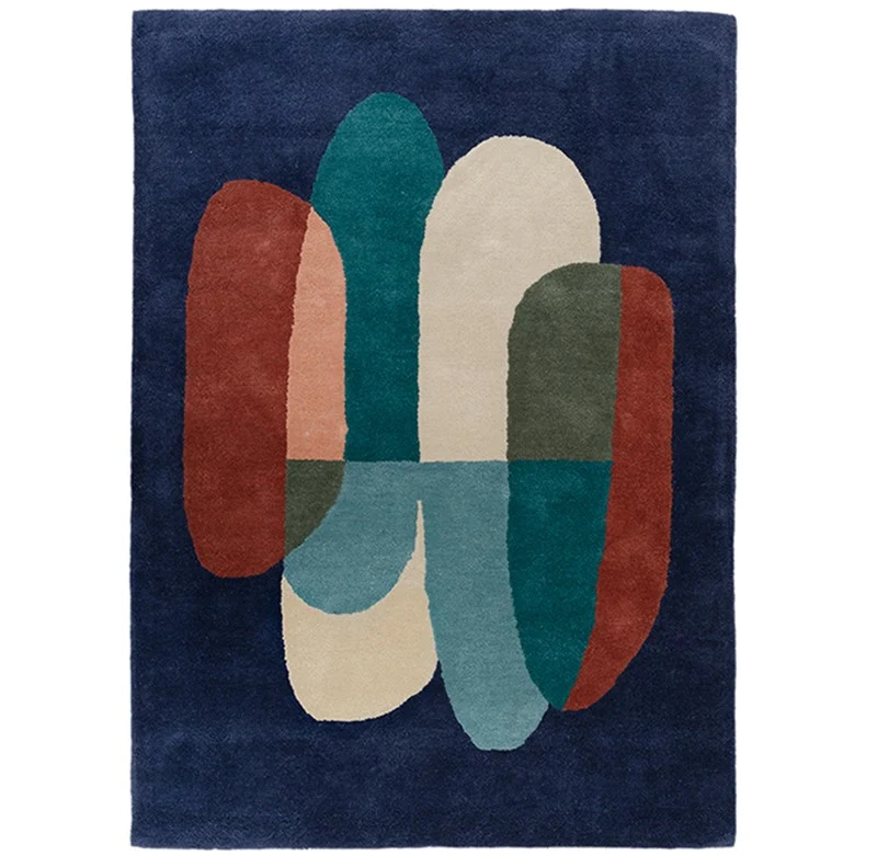 Tapis bleu nuit Pluriel