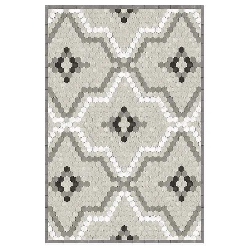Tapis vinyle Tomettes grises