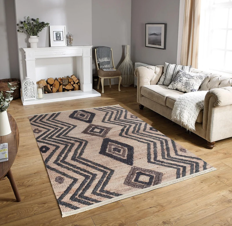 Tapis berbère à motifs géométriques EFE 1080 Beige