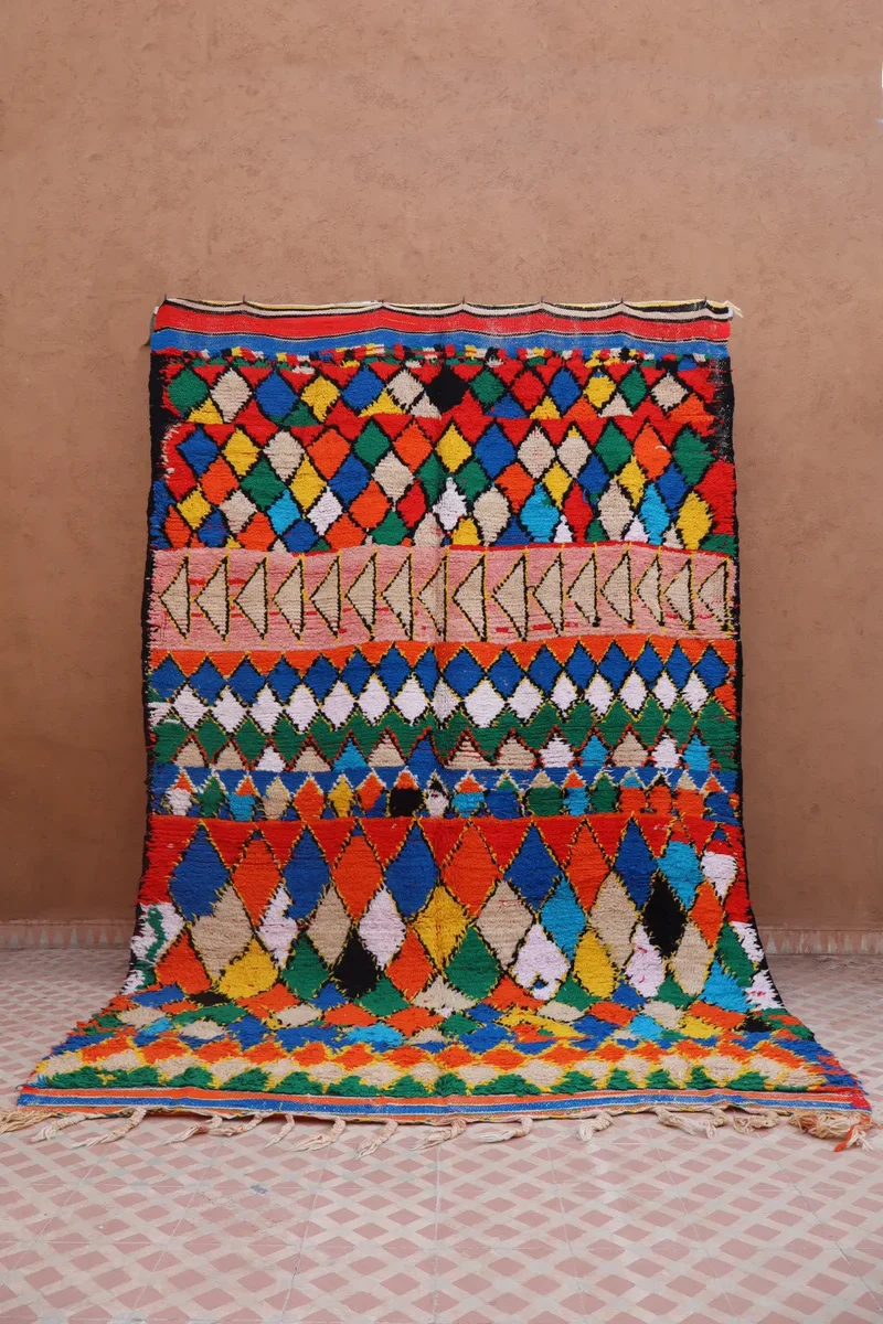 Tapis Berbère Ancien Azilal Multicolore - 300 x 186 cm