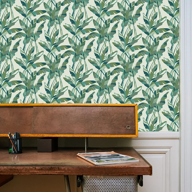 Papier peint vert Banana Leaf