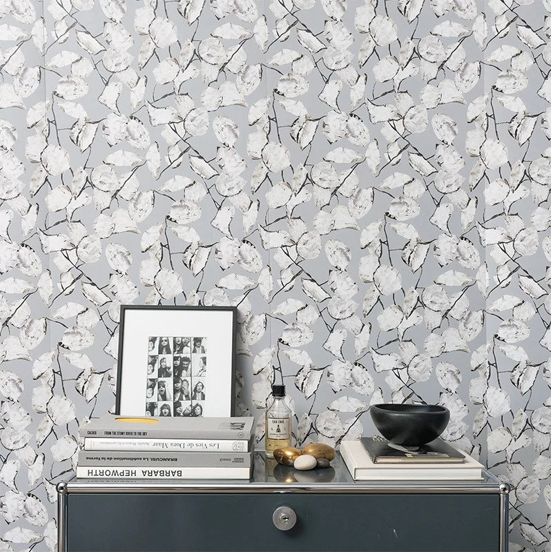 Papier peint Monnaie de Pape gris bleuté