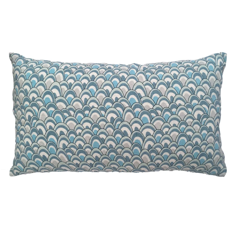 Housse de coussin Écailles bleu