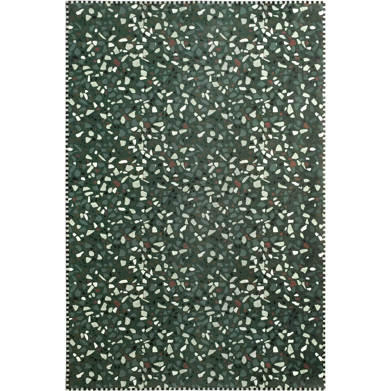 Tapis vinyle Terrazzo vert