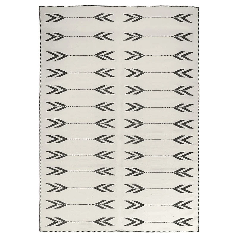 Tapis noir et blanc Apache