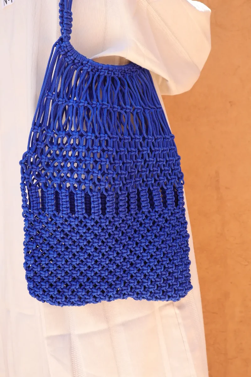 Sac Crochet en Nylon Fait-Main - ALBA (plusieurs coloris disponibles)