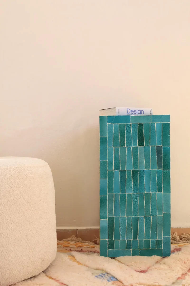 Colonne en Zellige Moderne Turquoise SENSE - 60 x 30 x 30 cm