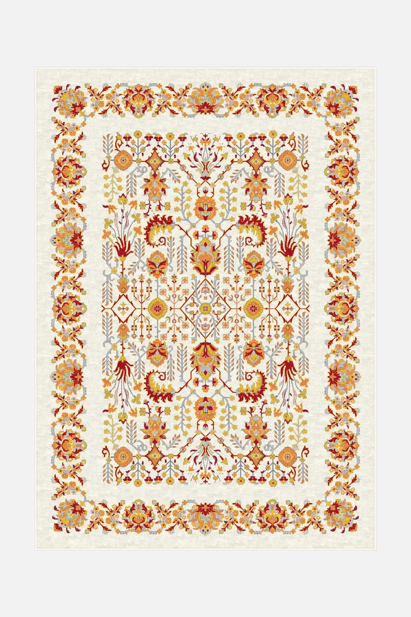 Tapis Fleur Rouge