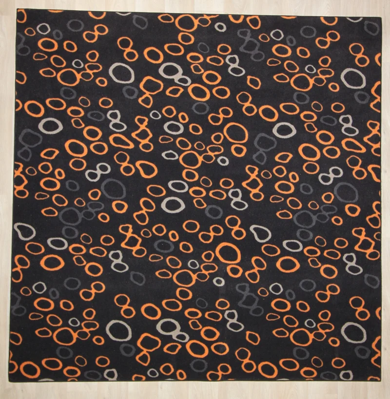 Tapis carré à motifs ronds