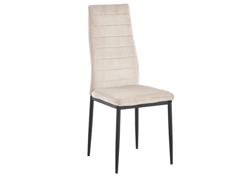 Lot de 6 chaises velours beige noir - Alto