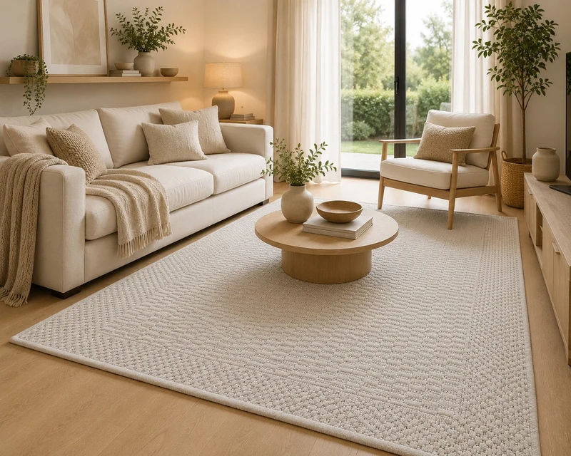 Tapis tissé Naturel