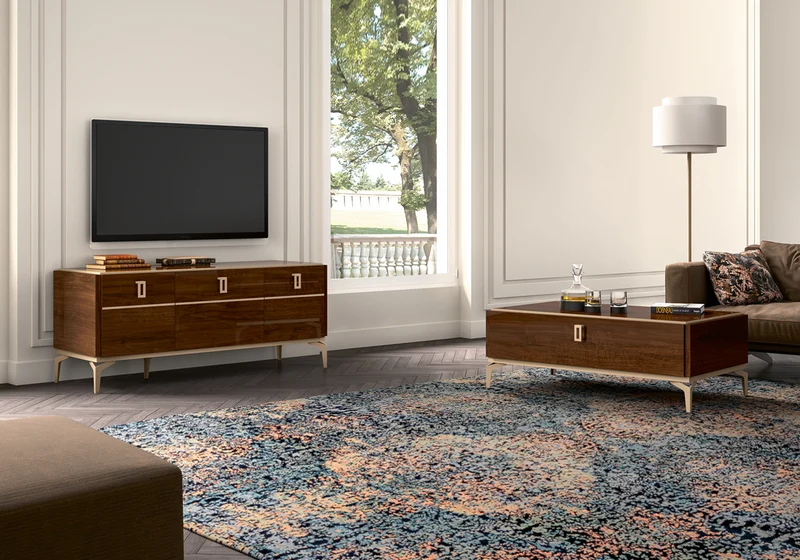 Meuble TV 140 cm et table basse – Eva