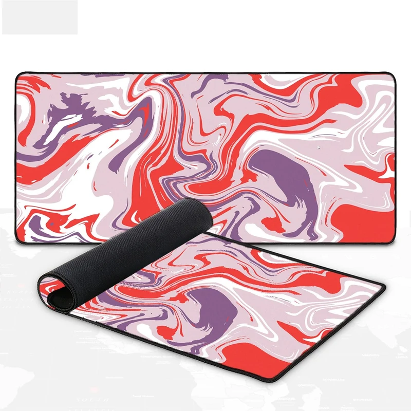 Tapis de souris XXL vague violet rouge abstrait