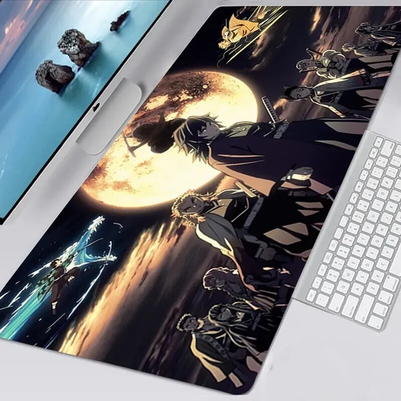 Tapis de souris Demon Slayer piliers sous la pleine lune
