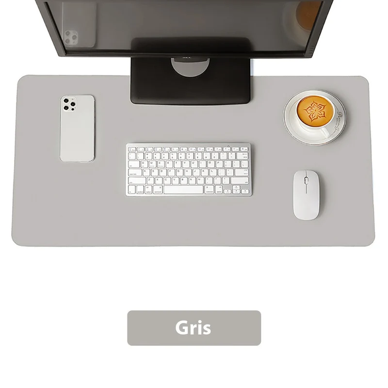 Tapis de souris XXL cuir gris