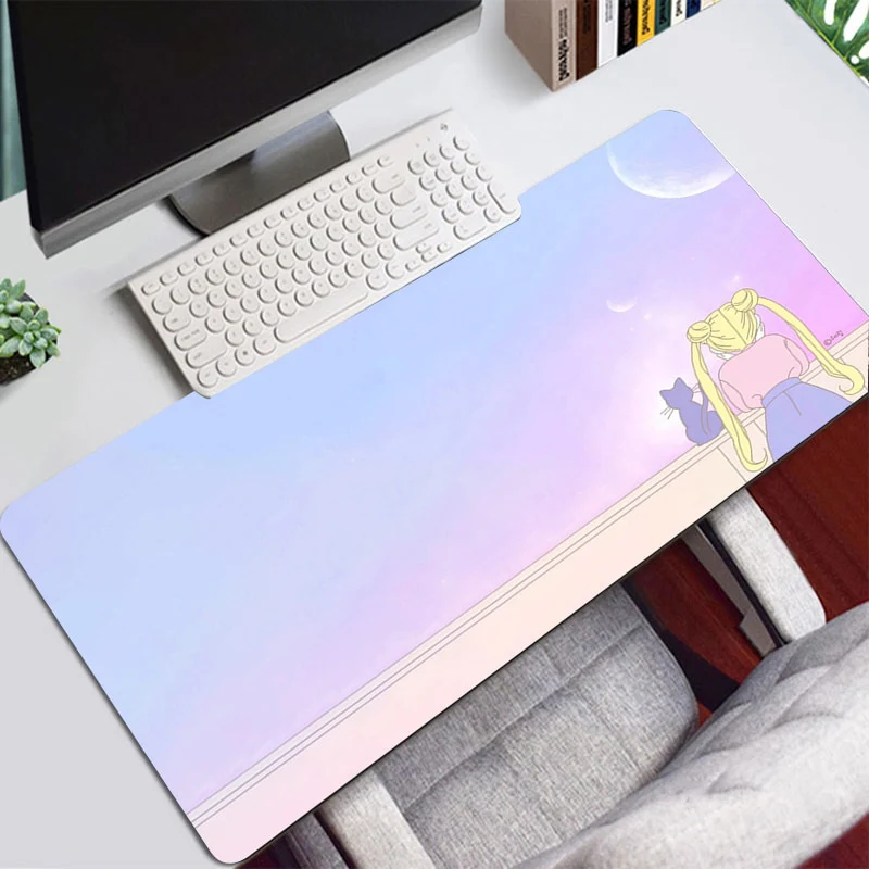 Tapis de souris XXL Kawaii coucher du soleil