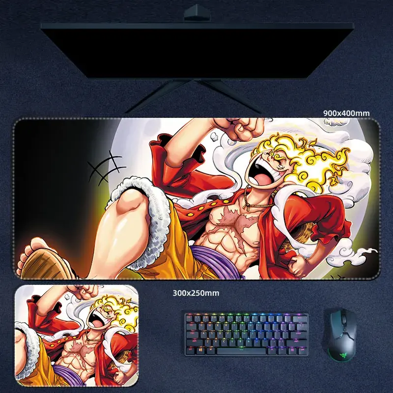Tapis de souris one piece "luffy cheveu jaune"