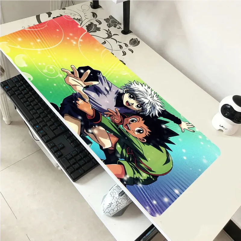 Tapis de souris manga hunter x hunter fond arc-en-ciel