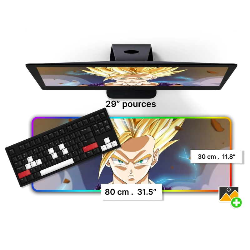 Tapis de Souris Personnalisable RGB 80x30 cm